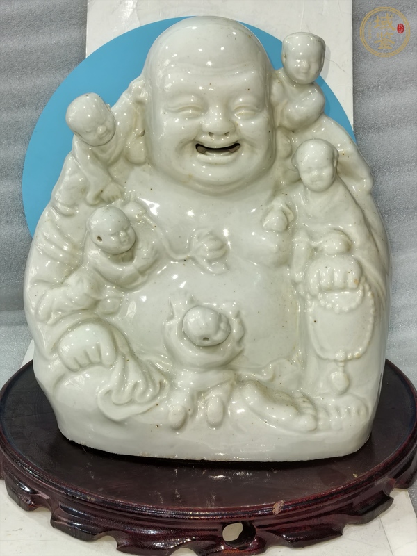古玩陶瓷德化白瓷彌勒佛坐像真品鑒賞圖