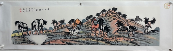 古玩字畫巴人汲水圖真品鑒賞圖
