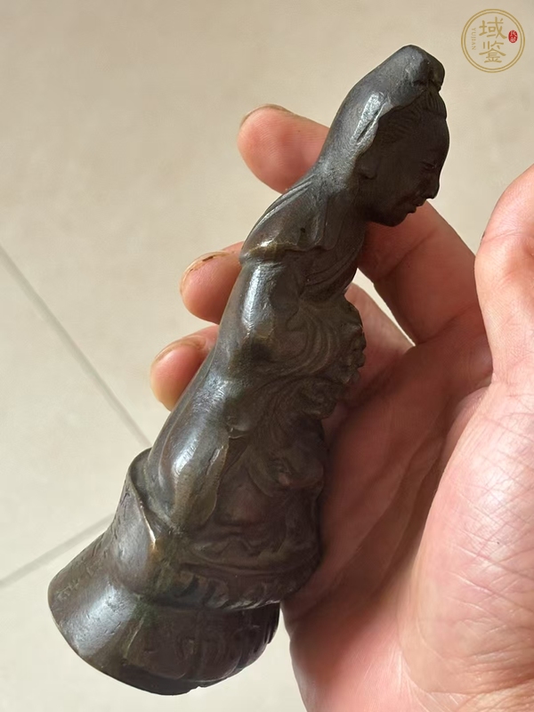 古玩銅器銅觀音真品鑒賞圖