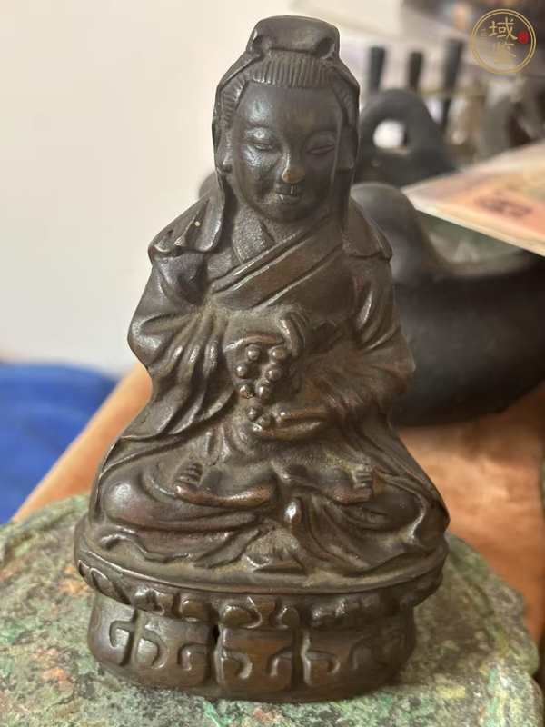 古玩銅器銅觀音真品鑒賞圖