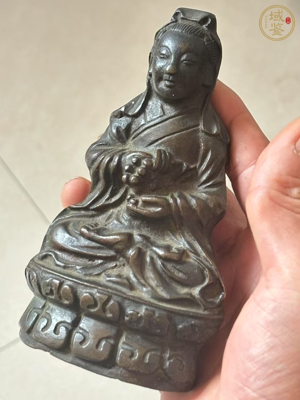 古玩銅器銅觀音真品鑒賞圖