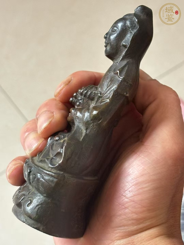古玩銅器銅觀音真品鑒賞圖