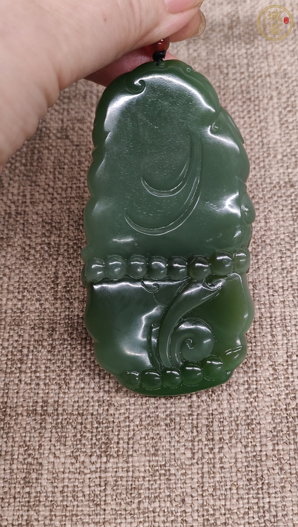 古玩玉器碧玉佛公雕件真品鑒賞圖