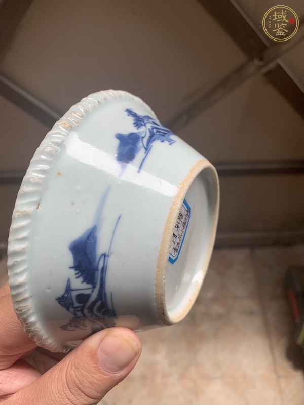 古玩陶瓷青花山水碗真品鑒賞圖