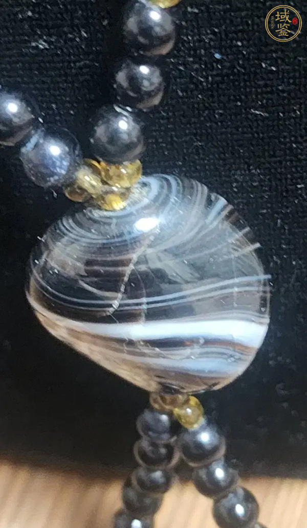 古玩玉器纏絲瑪瑙珠真品鑒賞圖