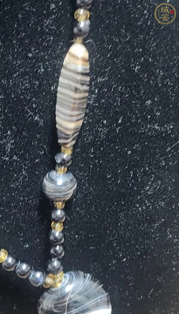 古玩玉器纏絲瑪瑙珠真品鑒賞圖