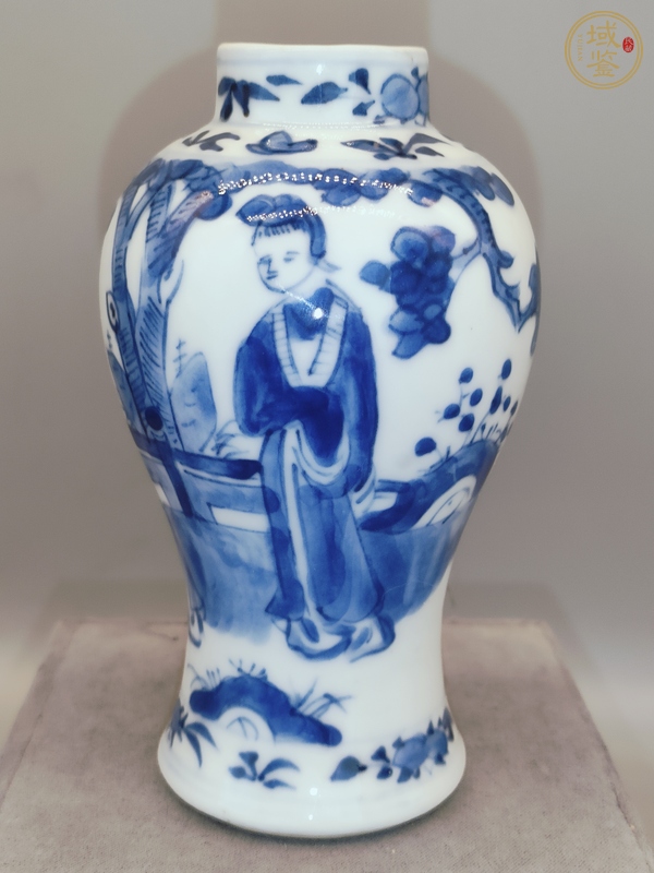 古玩陶瓷光緒青花人物瓶真品鑒賞圖