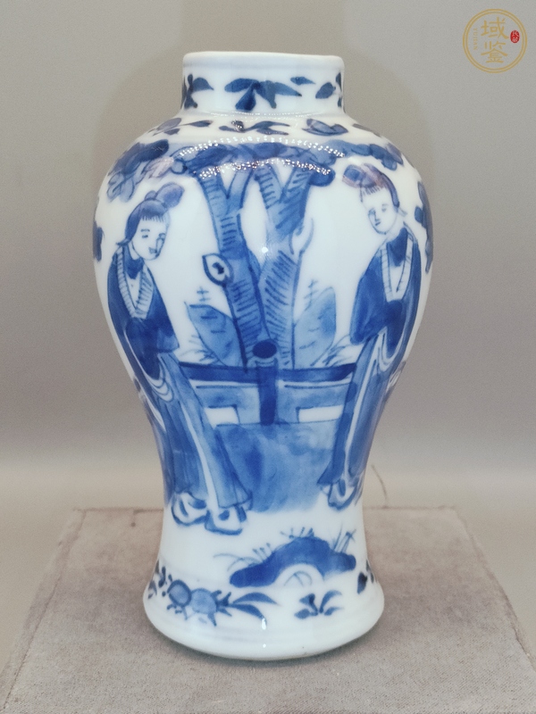 古玩陶瓷光緒青花人物瓶真品鑒賞圖