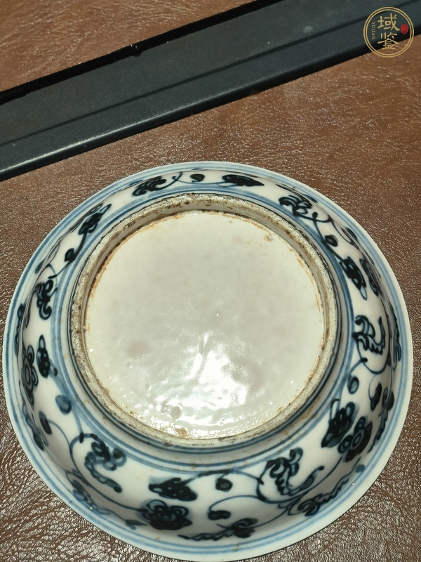 古玩陶瓷百鳥朝鳳青花盤真品鑒賞圖