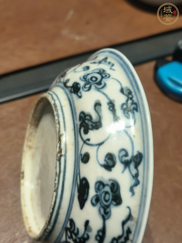 古玩陶瓷百鳥朝鳳青花盤真品鑒賞圖