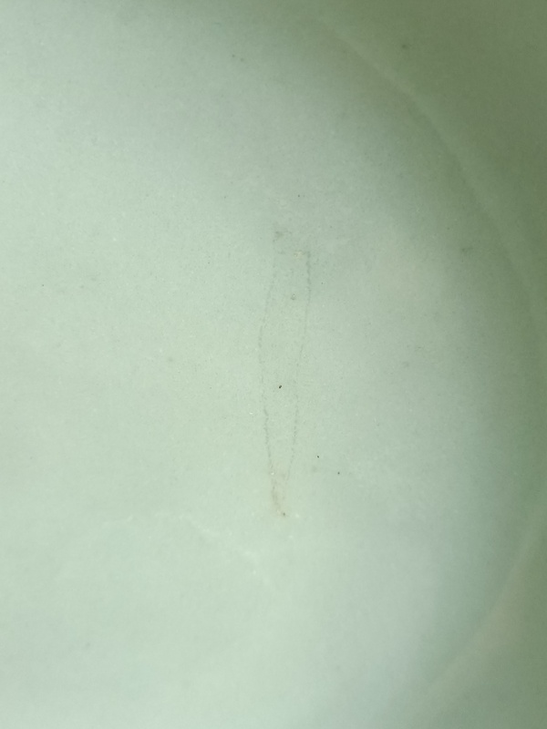 古玩陶瓷豆青釉盤拍賣,當前價格388元