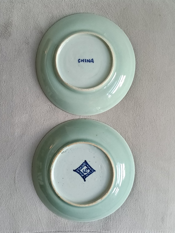 古玩陶瓷豆青釉盤拍賣,當前價格388元
