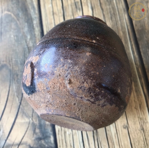 古玩陶瓷宋元洪塘窯褐釉茶入真品鑒賞圖