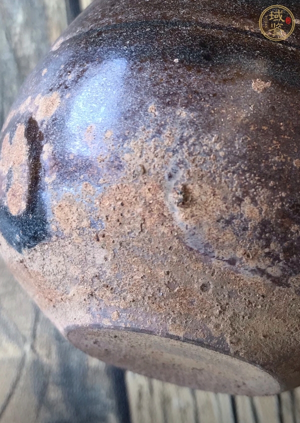 古玩陶瓷宋元洪塘窯褐釉茶入真品鑒賞圖