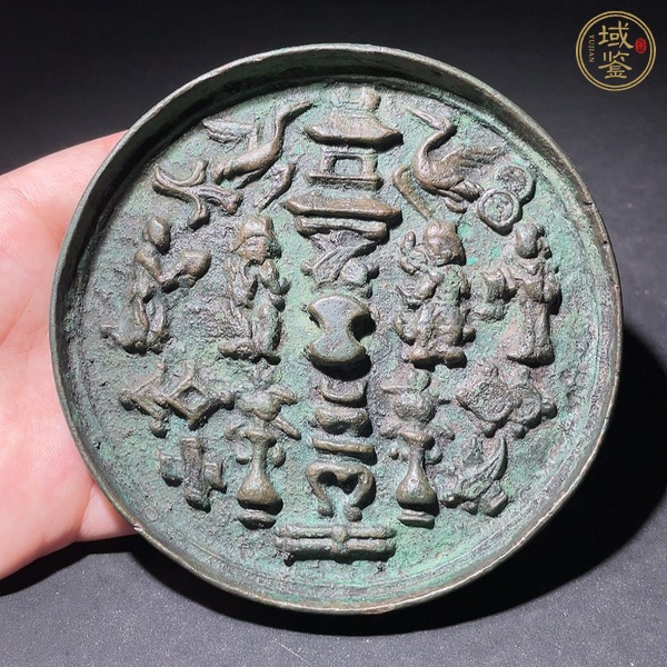 古玩明代多寶鏡真品鑒賞圖
