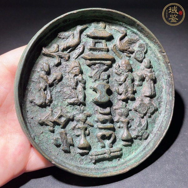 古玩銅器明代多寶鏡真品鑒賞圖