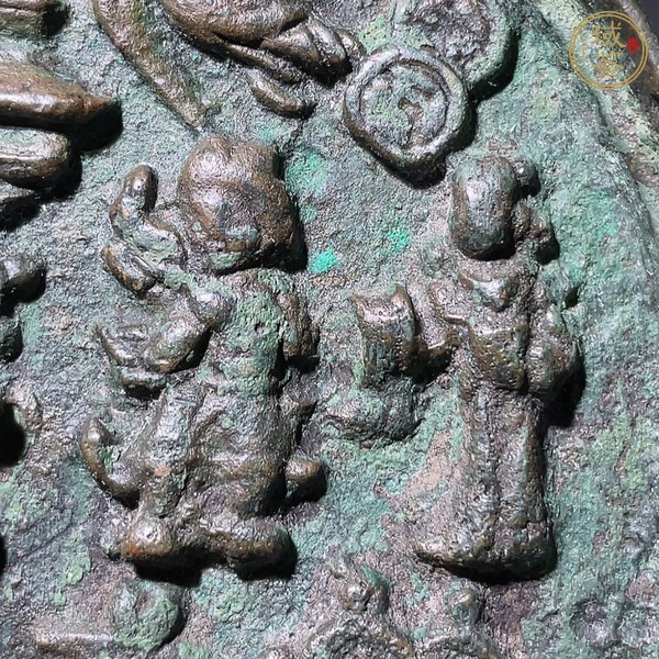 古玩銅器明代多寶鏡真品鑒賞圖