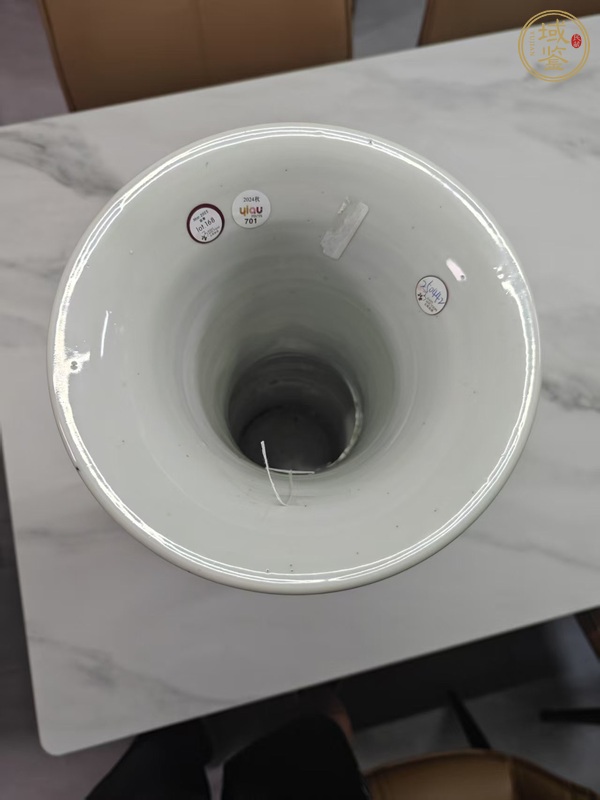 古玩陶瓷清康熙 青花獸面紋花觚真品鑒賞圖