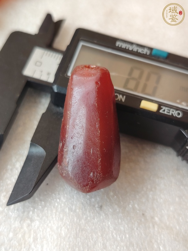 古玩玉器天然紅瑪瑙多棱珠真品鑒賞圖