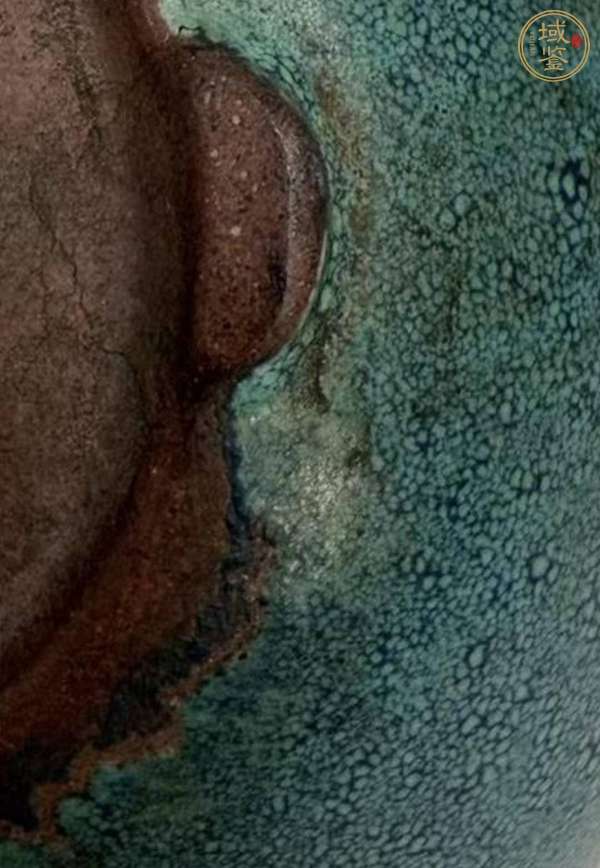 古玩陶瓷爐鈞釉桃型水滴真品鑒賞圖