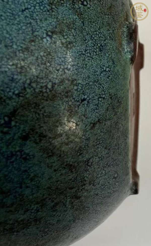 古玩陶瓷爐鈞釉桃型水滴真品鑒賞圖