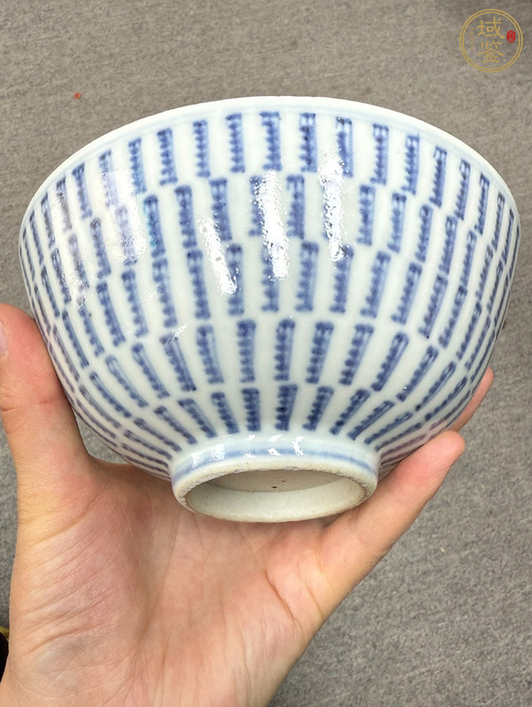 古玩陶瓷梵字紋青花碗真品鑒賞圖