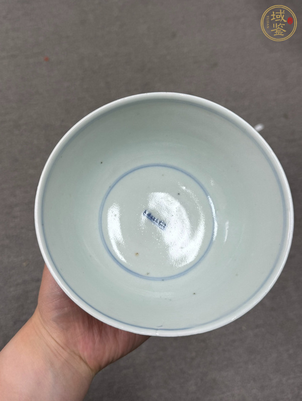 古玩陶瓷梵字紋青花碗真品鑒賞圖