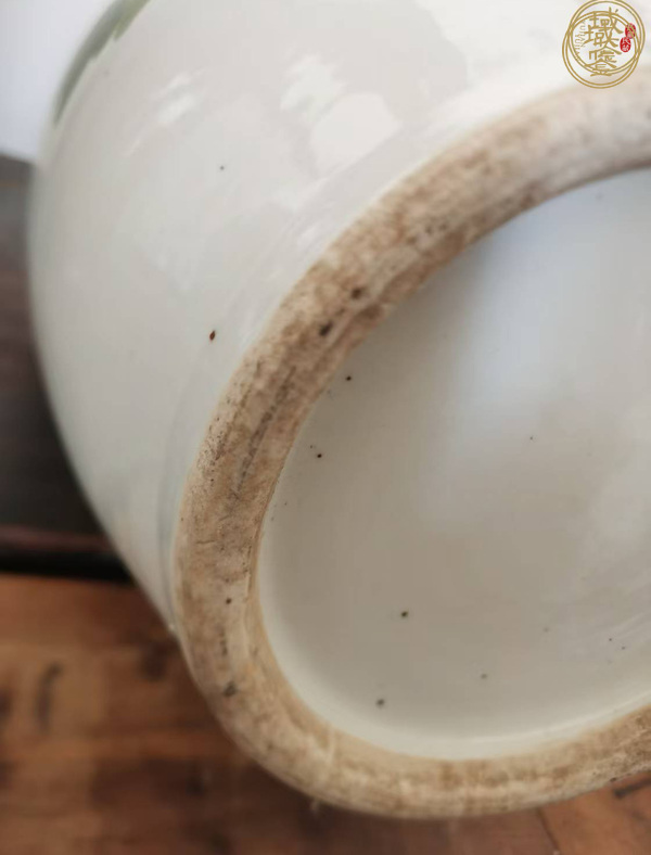 古玩陶瓷粉彩雉雞牡丹圖撣瓶真品鑒賞圖