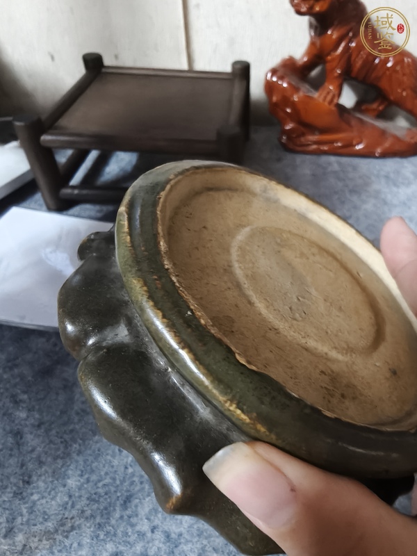 古玩陶瓷茶葉末釉底座真品鑒賞圖