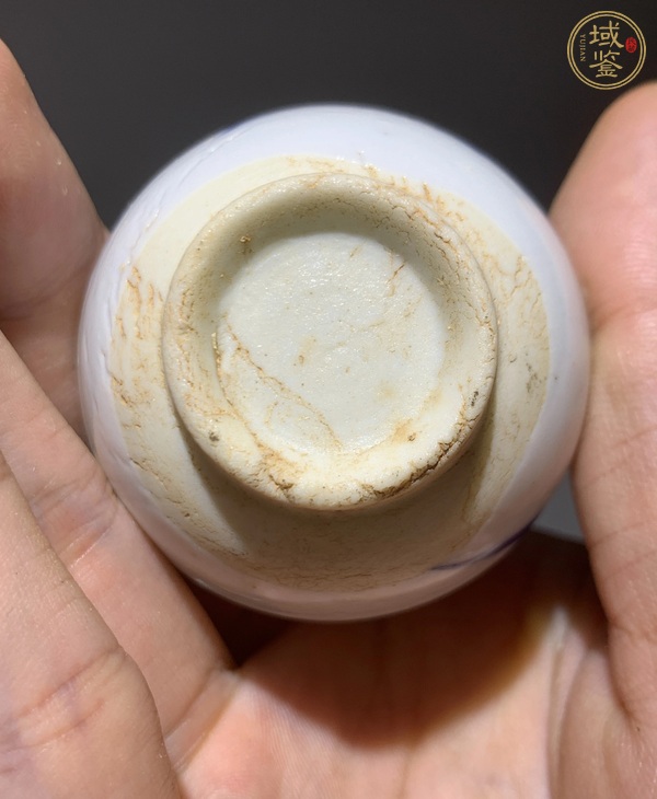 古玩陶瓷明末清初青花玉壺春瓶真品鑒賞圖