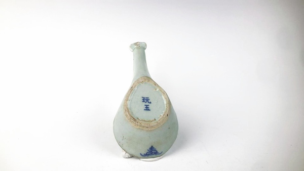 古玩陶瓷清中晚·青花松石如意獸頭大勺拍賣,當(dāng)前價格0元