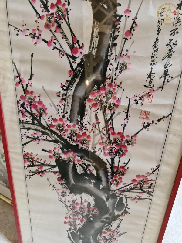 古玩字畫清雨點梅花立軸真品鑒賞圖