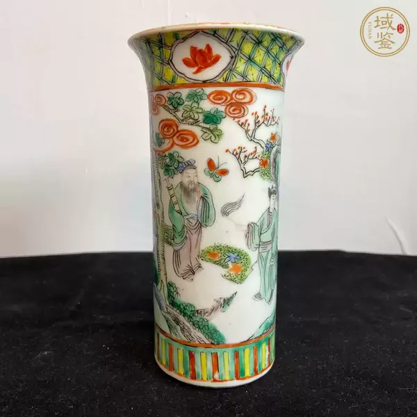 古玩五彩花觚真品鑒賞圖