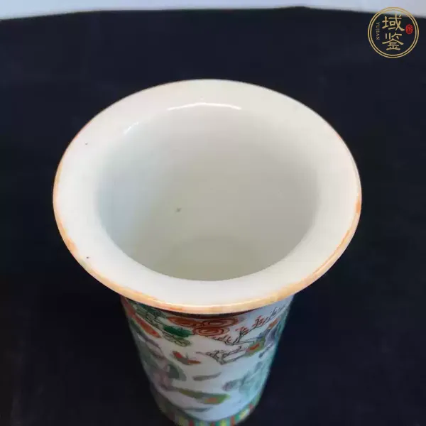 古玩陶瓷五彩花觚真品鑒賞圖