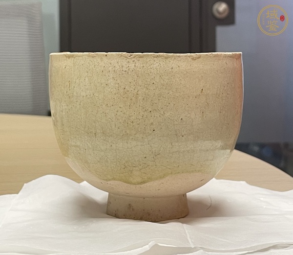 古玩陶瓷北朝晚期河北曹村窯青黃釉杯真品鑒賞圖