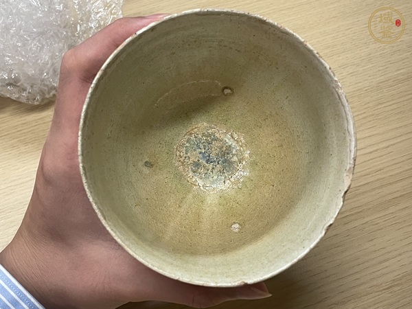 古玩陶瓷北朝晚期河北曹村窯青黃釉杯真品鑒賞圖