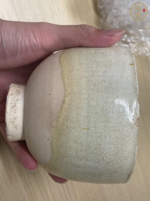 古玩陶瓷北朝晚期河北曹村窯青黃釉杯真品鑒賞圖