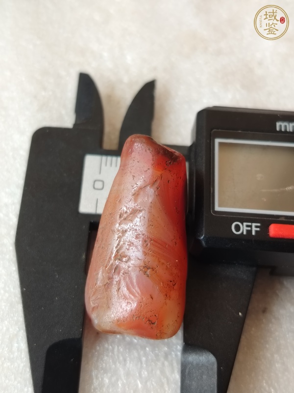 古玩玉器天然紅瑪瑙多棱珠真品鑒賞圖