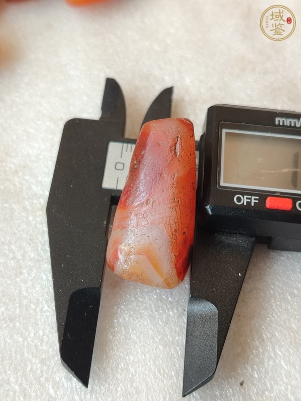 古玩玉器天然紅瑪瑙多棱珠真品鑒賞圖