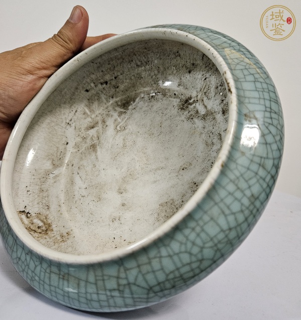古玩陶瓷哥釉三足洗真品鑒賞圖