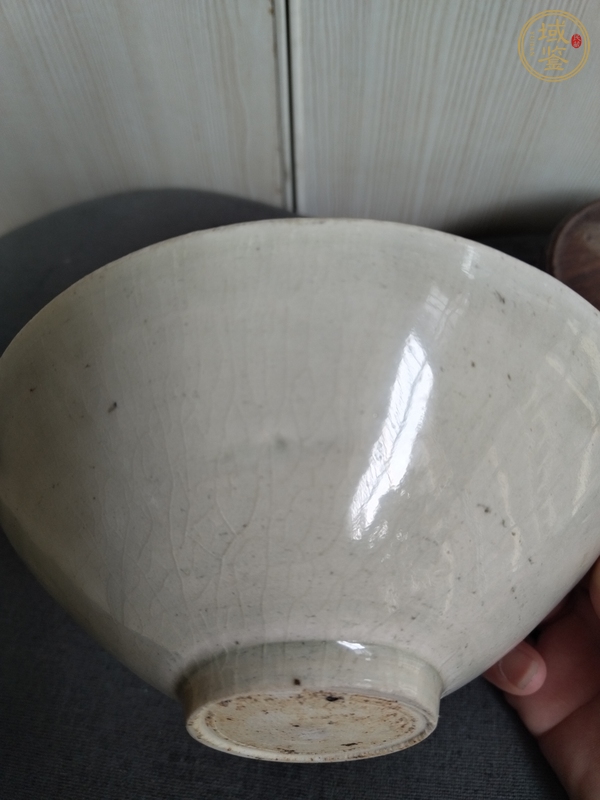古玩陶瓷青白釉海水云花碗真品鑒賞圖