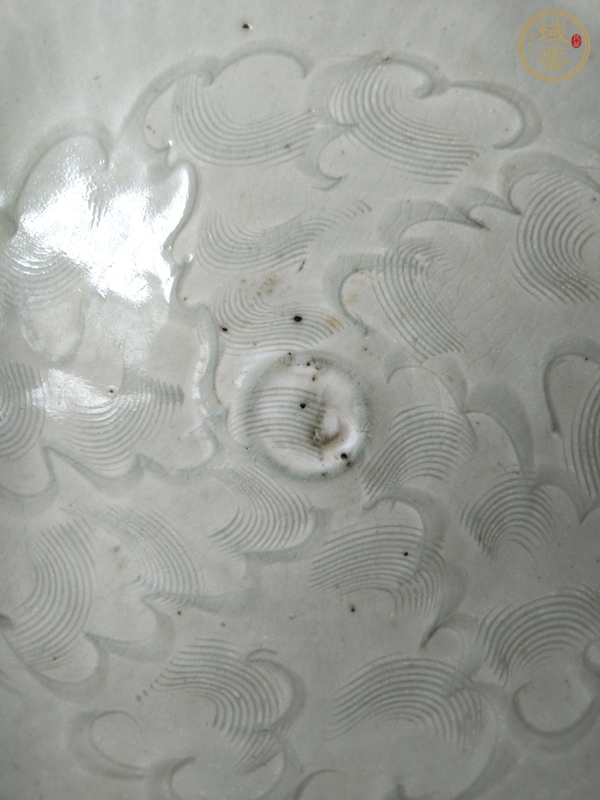古玩陶瓷青白釉海水云花碗真品鑒賞圖