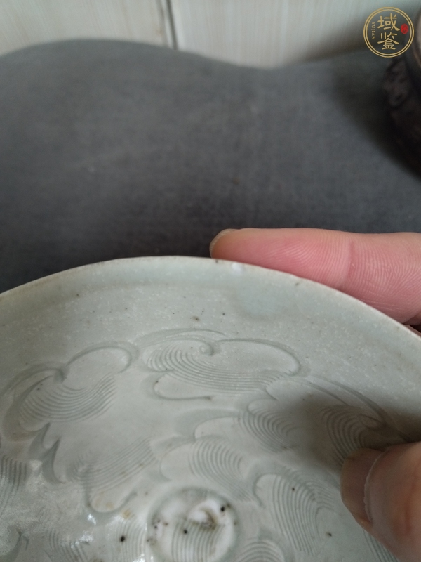 古玩陶瓷青白釉海水云花碗真品鑒賞圖