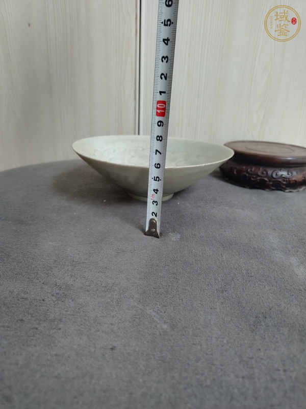 古玩陶瓷青白釉海水云花碗真品鑒賞圖