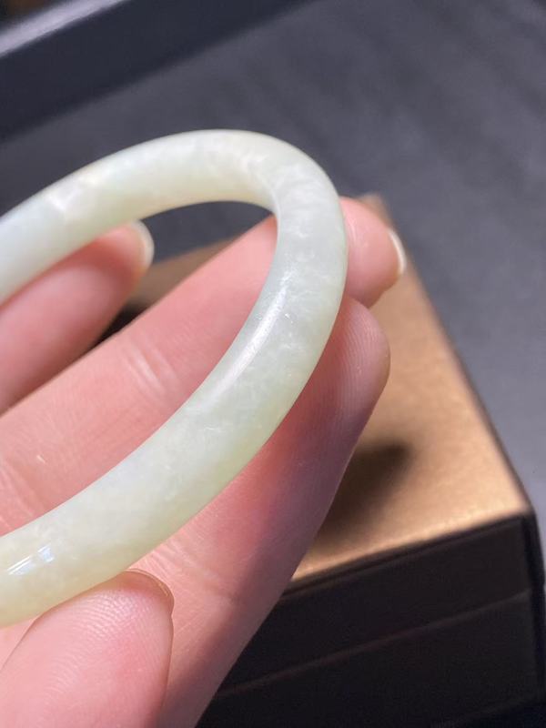 古玩玉器清代天然翡翠手鐲拍賣,當前價格4500元
