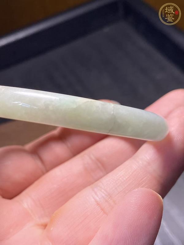古玩玉器天然翡翠手鐲真品鑒賞圖