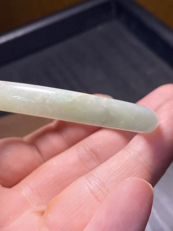古玩玉器清代天然翡翠手鐲拍賣,當前價格4500元