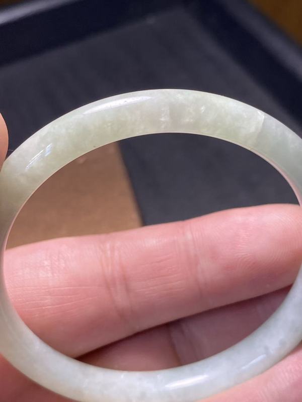 古玩玉器清代天然翡翠手鐲拍賣,當前價格4500元
