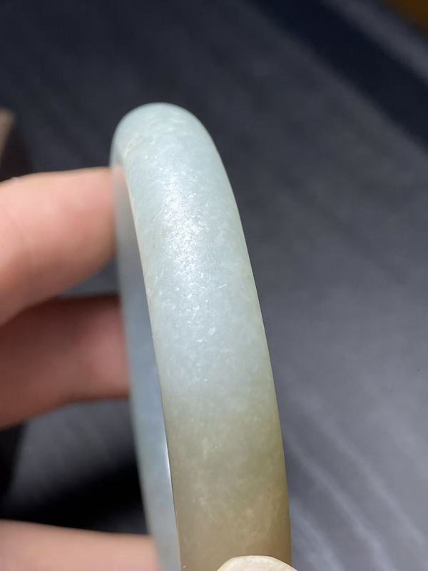 古玩玉器清代天然翡翠手鐲拍賣,當前價格6500元