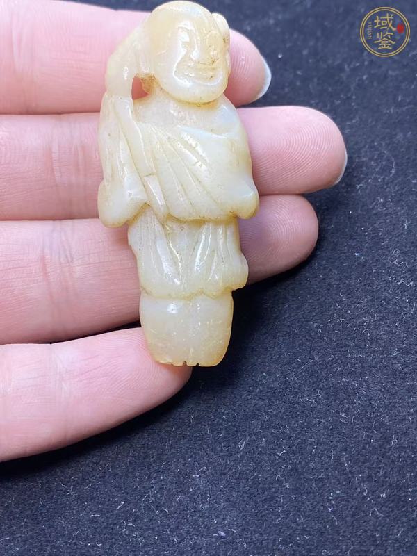古玩玉器岫玉雕“童子”真品鑒賞圖